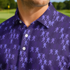 Maxcorners On Repeat - Violet Loop Golf Polo Shirt