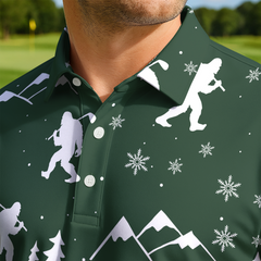 Maxcorners Sasquatch Snow Rock Golf Polo Shirt