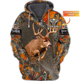 Maxcorners Custom Name Hunting Deer Running Shirt 3D All Over Printed Clothes