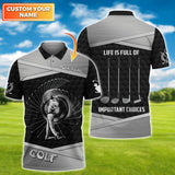 Maxcorners Golf Choice Customized Name 3D Shirt