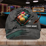 Maxcorners Billiard Lover Personalized Name 3D Over Printed Cap