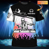Maxcorners DJ Skull High Personalized 3D All Over Printed Shirt