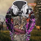 Maxcorners Custom Name Hunting Deer Country Girl Shirt 3D All Over Printed Clothes