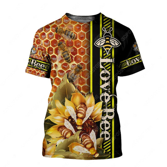Maxcorners Beautiful Bee Art 3D All Over Printed Shirts For Men And Women LM1304