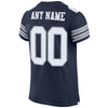 Maxcorners Custom Navy White-Light Gray Mesh Authentic Football Jersey LM2605