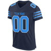 Maxcorners Custom Navy Powder Blue-White Mesh Authentic Football Jersey LM2605