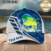Maxcorners Fishing Blue Lake Angler Personalized 3D Cap  (13 Fish Species)