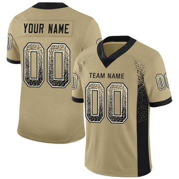 Maxcorners Custom Vegas Gold Black-White Drift Fashion Football Jersey LM2605