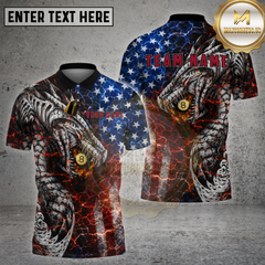 Maxcorners Billiards Shirt Patriotic Dragon Lightning 8 Ball Multi Options Personalized Name, Team Name 3D Shirt