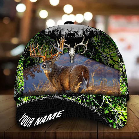 Maxcorners The Premium Unique Cool Deer Hunting Personalized Hats 3D Multicolored