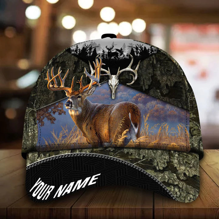 Maxcorners The Premium Unique Cool Deer Hunting Personalized Hats 3D Multicolored