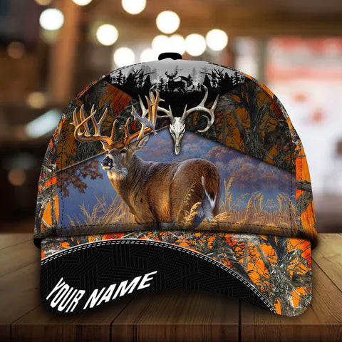 Maxcorners The Premium Unique Cool Deer Hunting Personalized Hats 3D Multicolored