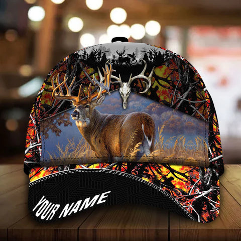 Maxcorners The Premium Unique Cool Deer Hunting Personalized Hats 3D Multicolored