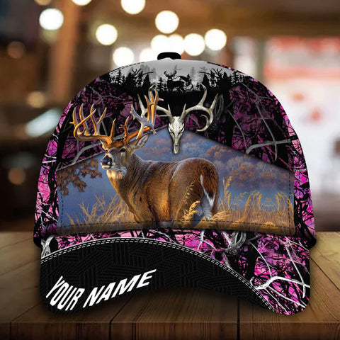 Maxcorners The Premium Unique Cool Deer Hunting Personalized Hats 3D Multicolored