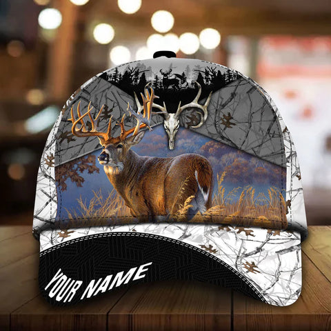 Maxcorners The Premium Unique Cool Deer Hunting Personalized Hats 3D Multicolored