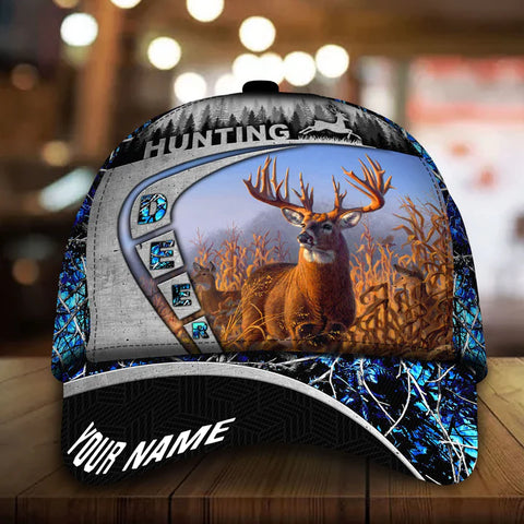 Maxcorners Premium Unique Cool Deer Hunting Personalized Hats 3D Multicolored