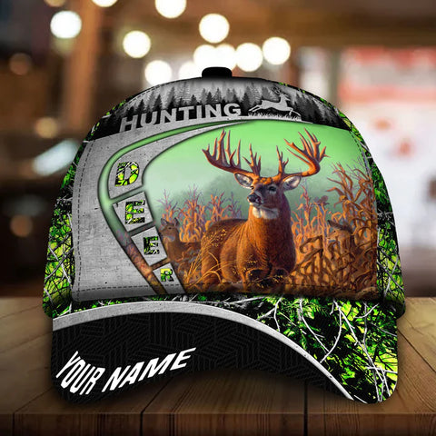 Maxcorners Premium Unique Cool Deer Hunting Personalized Hats 3D Multicolored