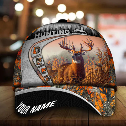 Maxcorners Premium Unique Cool Deer Hunting Personalized Hats 3D Multicolored