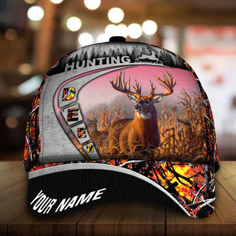 Maxcorners Premium Unique Cool Deer Hunting Personalized Hats 3D Multicolored