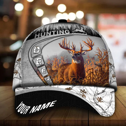 Maxcorners Premium Unique Cool Deer Hunting Personalized Hats 3D Multicolored