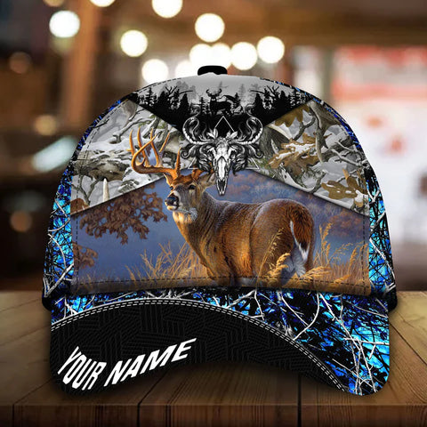 Maxcorners Premium Unique Cool Deer Hunting Personalized Hats 3D Multicolored