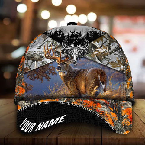 Maxcorners Premium Unique Cool Deer Hunting Personalized Hats 3D Multicolored