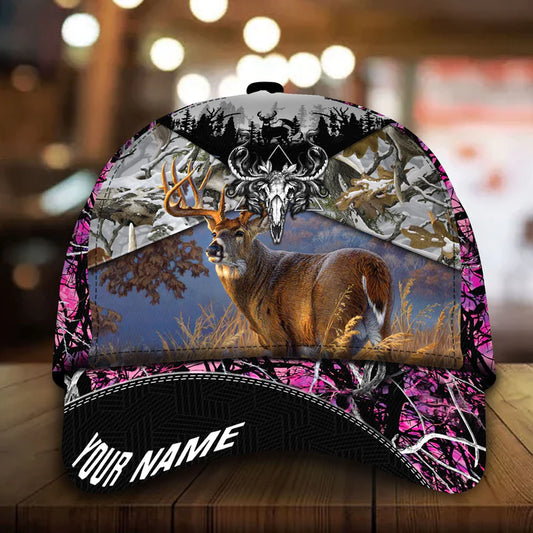 Maxcorners Premium Unique Cool Deer Hunting Personalized Hats 3D Multicolored