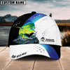 Maxcorners Fishing Blue Camo Sport Pattern Personalized Name 3D Cap (11 Breeds)