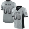 Maxcorners Custom Silver Black-White Drift Fashion Football Jersey LM2605