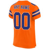 Maxcorners Custom Orange Royal-White Mesh Authentic Football Jersey LM2605