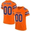 Maxcorners Custom Orange Royal-White Mesh Authentic Football Jersey LM2605