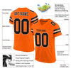 Maxcorners Custom Orange Black-White Mesh Authentic Football Jersey LM2605