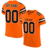 Maxcorners Custom Orange Black-White Mesh Authentic Football Jersey LM2605