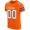 Maxcorners Custom Orange White-Navy Mesh Authentic Classic Football Jersey LM2605