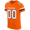 Maxcorners Custom Orange White-Black Mesh Authentic Football Jersey LM2605