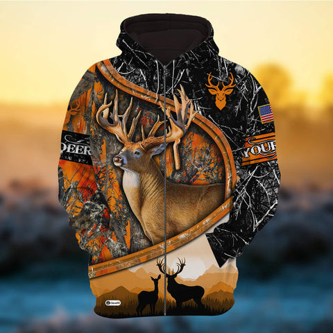 Maxcorners New Century Of Deer Hunting Personalized Name 3D Shirt