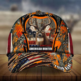 Maxcorners American Hunter US Flag Pattern 3D Multicolor Personalized Cap