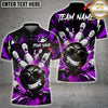 Maxcorners Bowling Skull Ball Strike Multi Options Personalized Name, Team Name 3D Shirt