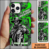 Maxcorners Fishing Grim Reaper Camouflage Multicolor Options Personalized Name Phone Case Gift For Anglers (3 Colors)