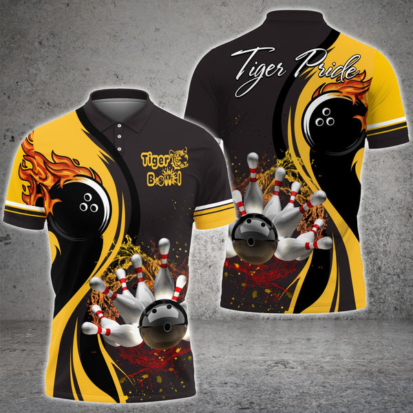 Maxcorners Tiger Bowl Team Customized Name 3D Shirt