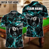 Maxcorners Billiards 8 Ball Dark Material Multicolor Options Personalized Name, Team Name 3D Polo Shirt (6 Colors)
