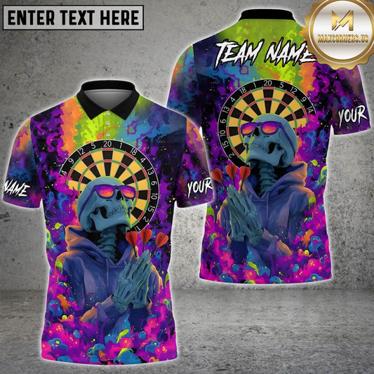 Maxcorners Neon Reaper Darts Personalized Name 3D Unisex Shirt