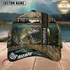 Maxcorners Fishing Patriotic Camo Flag Customized Name 3D Cap