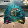 Maxcorners Fishing Ocean Treasure Reef Customized Name 3D Cap