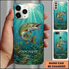 Maxcorners Underwater Sunlight Aquatic Scenery Custom Name Fishing Phone Case