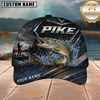 Maxcorners Fishing Geometric Metal Armor Lakeside Scene Customized Name 3D Cap