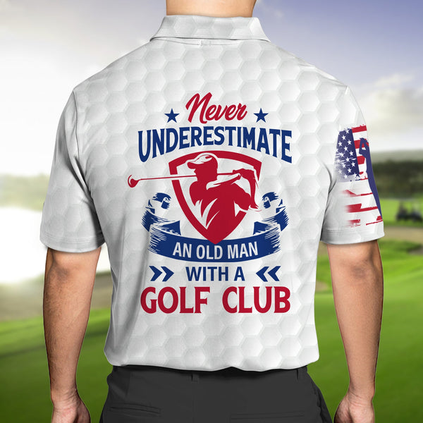 Maxcorners Golf American Old Man Customized Name 3D Shirt