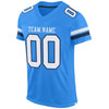 Maxcorners Custom Powder Blue White-Navy Mesh Authentic Football Jersey LM2605