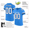Maxcorners Custom Powder Blue White-Navy Mesh Authentic Football Jersey LM2605