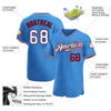 Maxcorners Custom Powder Blue White-Red Authentic Baseball Jersey LM2605